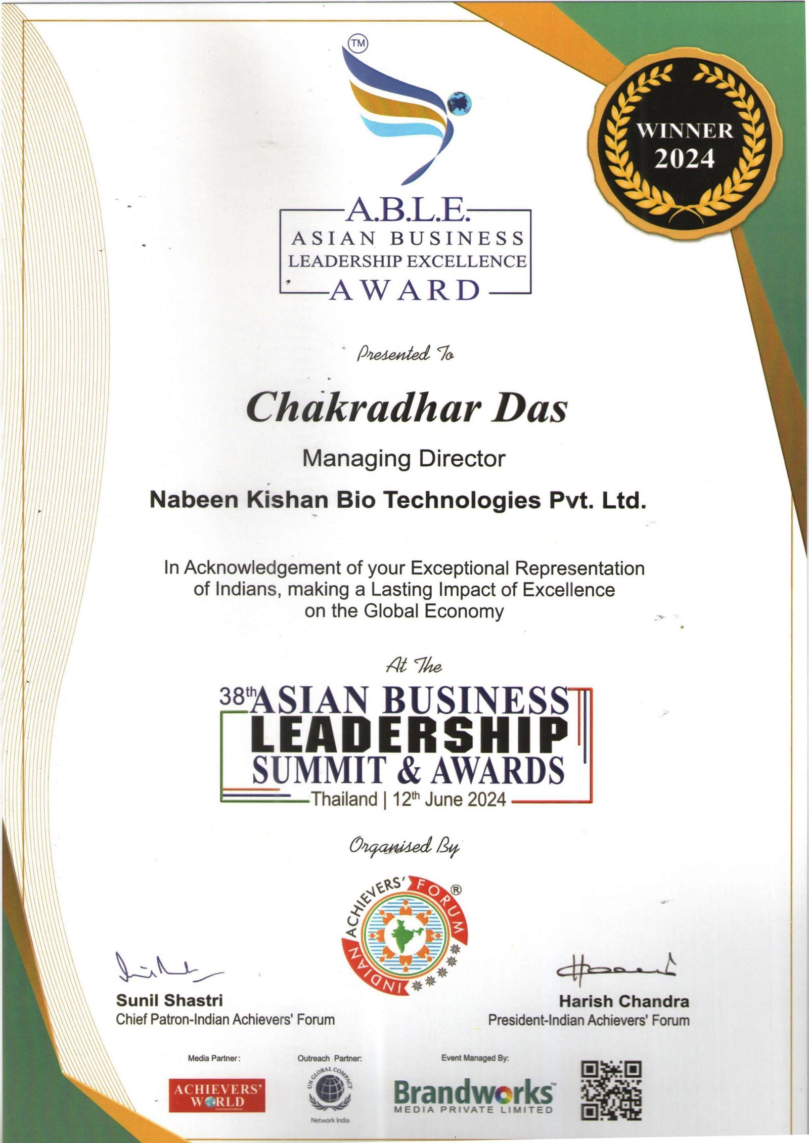 ASIAN BUSINESS LEADERSHIP SUMMIT & AWARDS